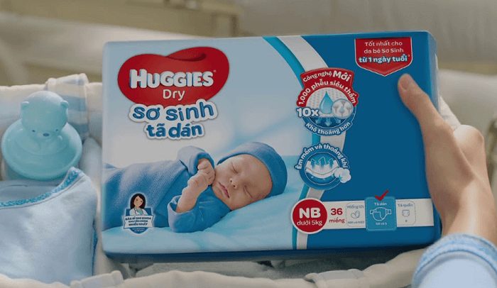 Tã dán sơ sinh Huggies Newborn