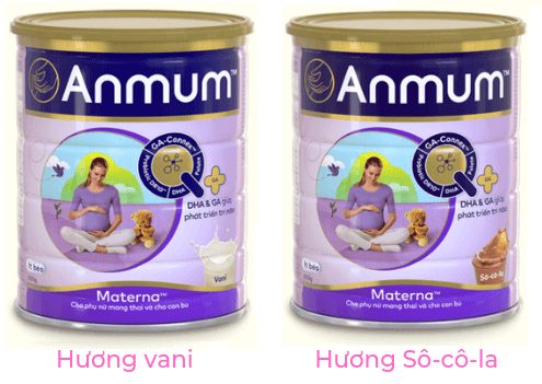 2 hương vị của sữa bầu Anmum Materna