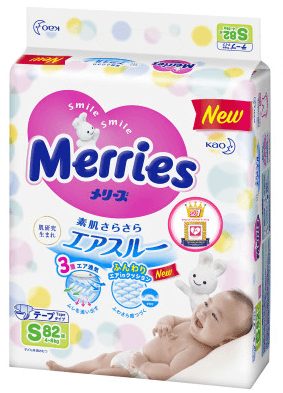 Tã dán Merries size S cho bé từ 4-8kg