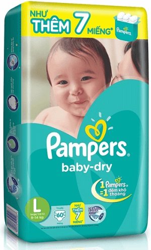 Tã dán Pampers Baby Dry size L