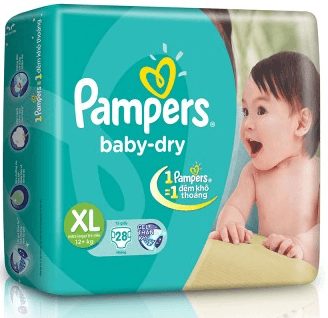 Tã dán Pampers Baby Dry size XL