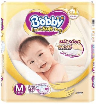 Tã bỉm Bobby Extra Soft Dry cho bé