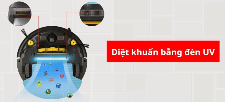 Robot hút bụi lau nhà Robotek W600 hình 1 Robot hút bụi lau nhà Robotek W600 hình 1