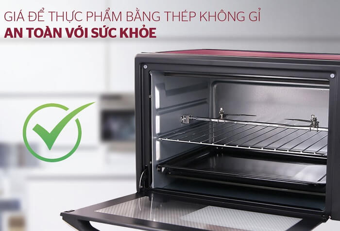 Lò nướng bánh mì gia đình giá rẻ Sunhouse SHD4222 (22L) giá để bằng thép