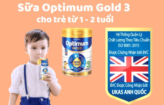 Sữa Optimum Gold 3 cho trẻ từ 1 - 2 tuổi