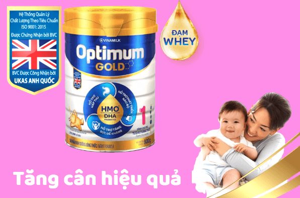 Sữa Optimum Gold 1 có tăng cân không?