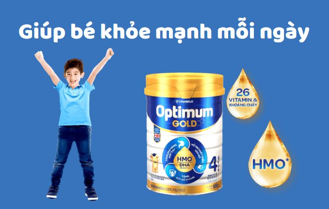 Sữa Optimum Gold 4 giúp bé khỏe mạnh mỗi ngày