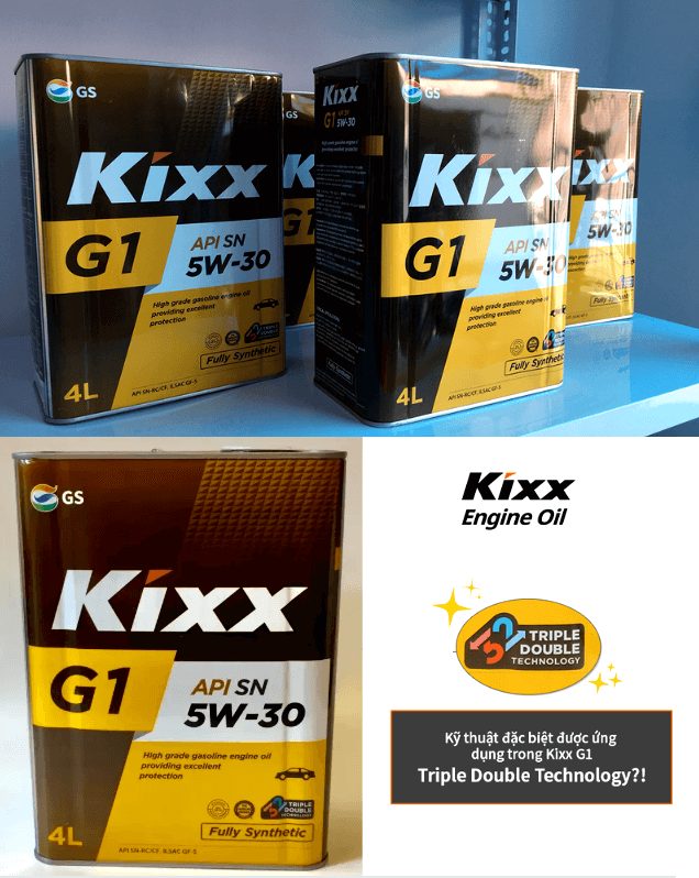Dầu nhớt ô tô Kixx 5W30 G1 (API SN Fully Synthetic)