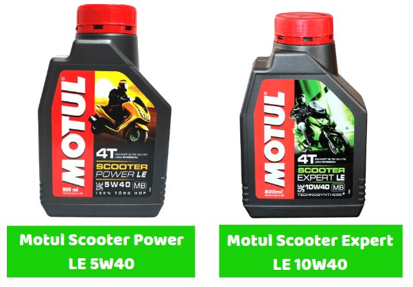 So sánh nhớt Motul Scooter Power LE 5W40 và Motul Scooter Expert LE 10W40