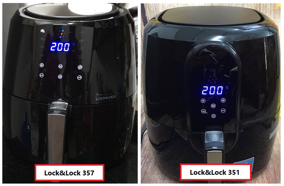 So sánh nồi chiên không dầu Lock&Lock 351 và 357 khác nhau như thế nào