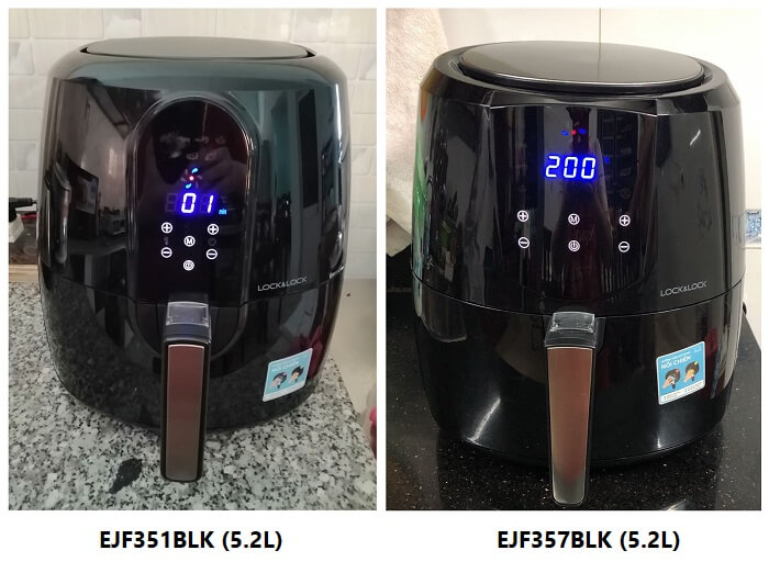 So sánh nồi chiên không dầu Lock&Lock EJF351BLK và EJF357BLK, khác nhau như thế nào