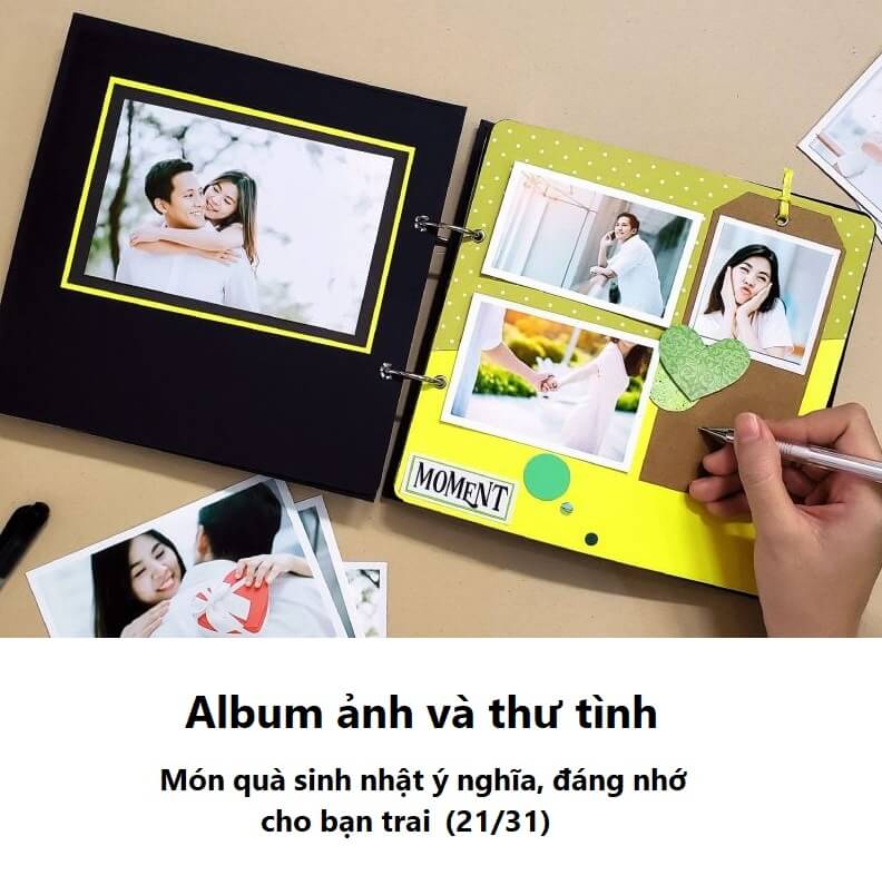 Quà tặng sinh nhật bạn trai - Album hình và thư tình