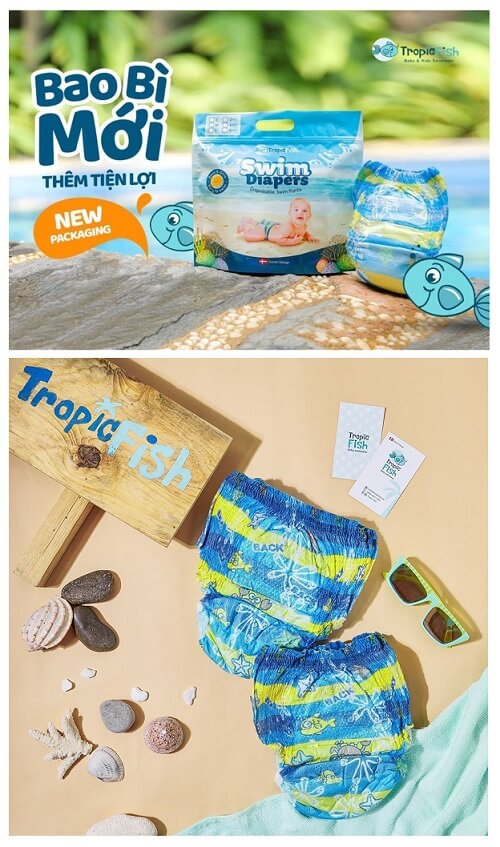 Bỉm quần bơi cho bé Tropic Fish
