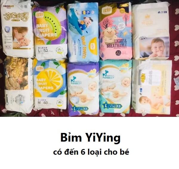 Các loại bỉm YiYing cho bé [ĐẦY ĐỦ 6 LOẠI]