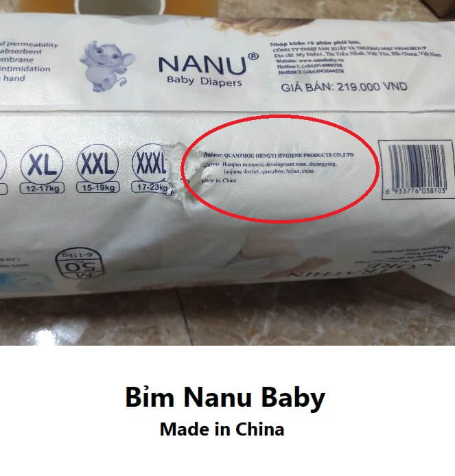 Review bỉm Nanu Baby sản xuất ở đâu
