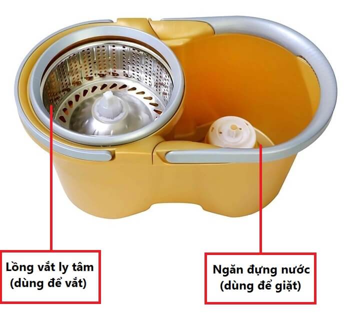 Bộ lau nhà 360 thùng đựng nước