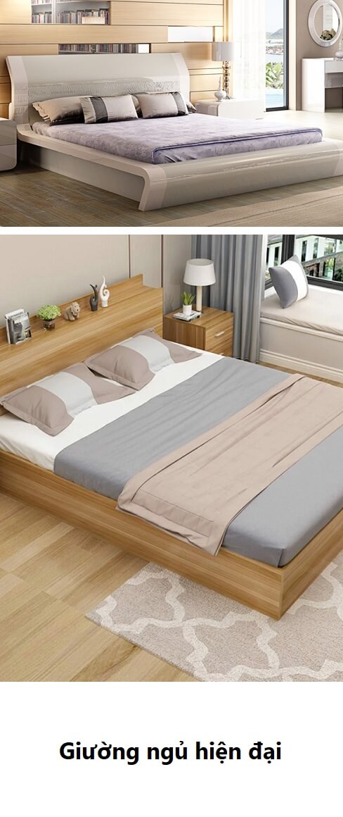Giường ngủ phong cách hiện đại: