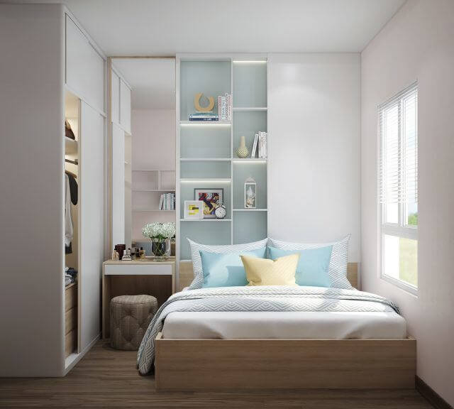 Thiết kế nội thất phòng ngủ cho nhà nhỏ hình 17