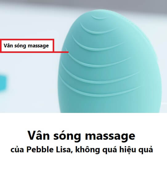 Máy rửa mặt Pebble Lisa mặt sau massage