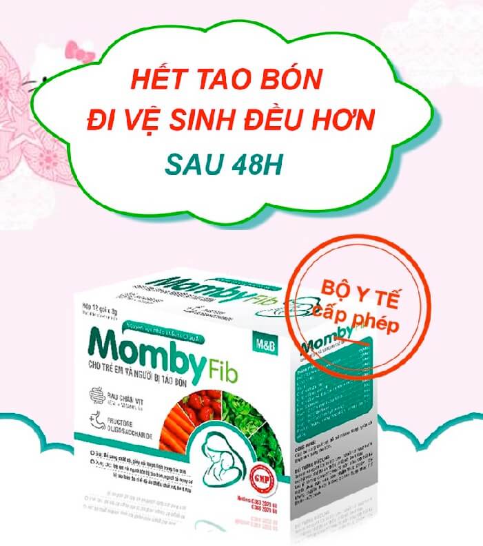 Cốm vi sinh Momby Fib giá bao nhiêu mua ở đâu chính hãng trị táo bón cho bé