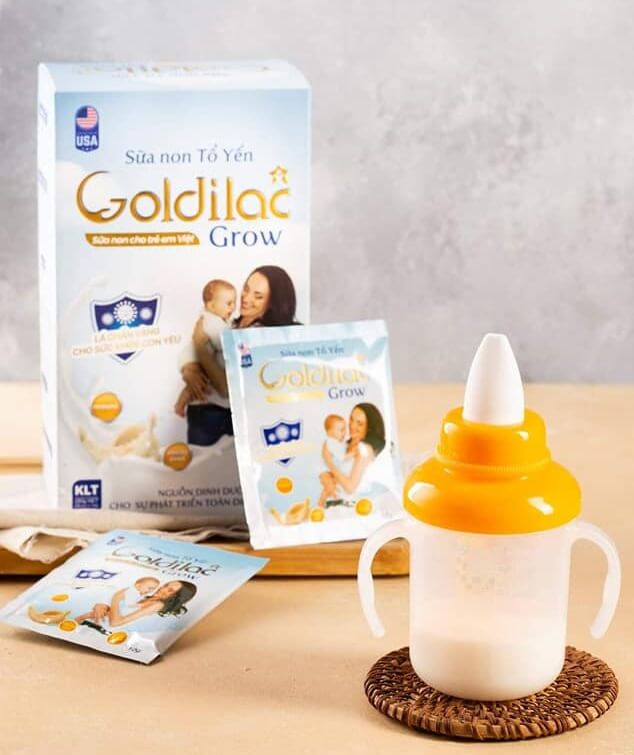 Hướng dẫn Cách pha sữa non tổ yến Goldilac Grow hình 2
