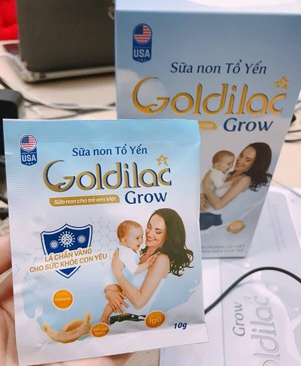 Review sữa non tổ yến Goldilac Grow giá bao nhiêu, mua ở đâu chính hãng hình 1