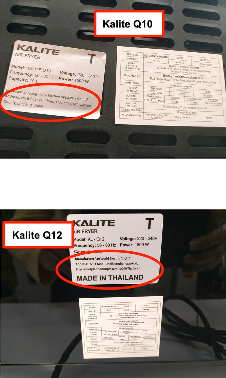 So sánh nồi chiên không dầu Kalite Q10 và Q12 hình 17