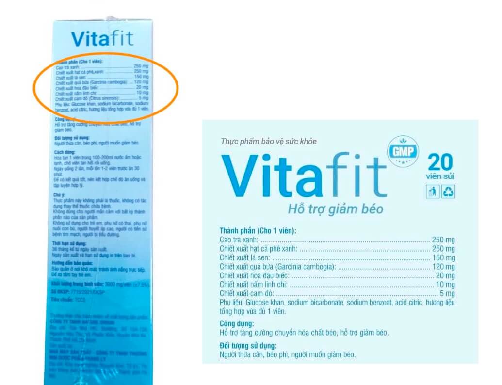 Thuốc giảm cân được Bộ y tế cấp phép Vitafit hình 4