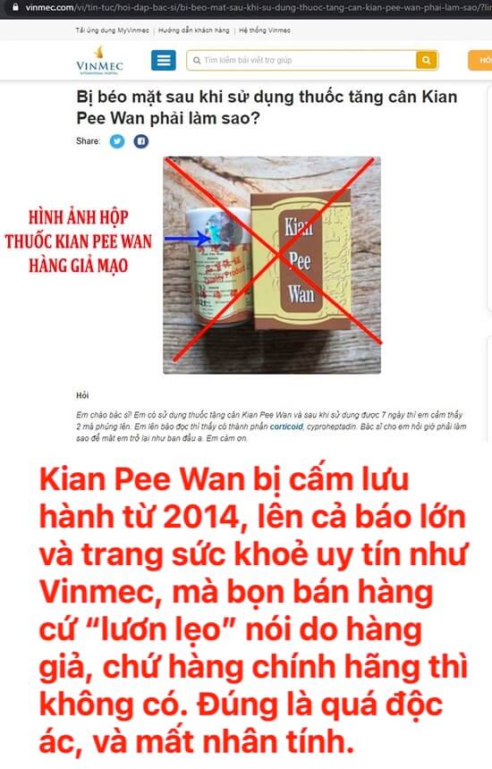 Tác hại thuốc tăng cân Kian Pee Wan hình 5