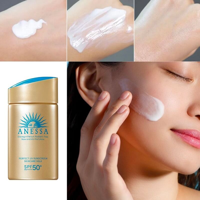 Review kem chống nắng Anessa cho da dầu Perfect UV Sunscreen Skincare Milk hình 2