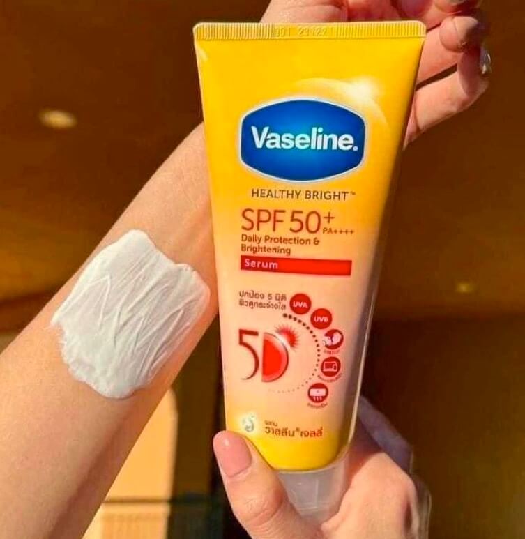 Review kem chống nắng Vaseline cho da mặt, da body, có tốt không, có dùng được cho da mặt hình 4