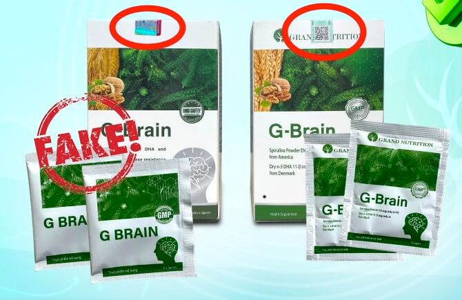 Cách phân biệt cốm trí não G-Brain thật giả hình 116