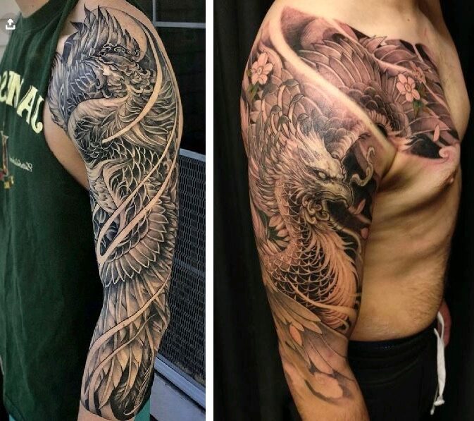 Hình xăm phượng hoàng ở bắp tay   Đỗ Nhân Tattoo Studio  Facebook