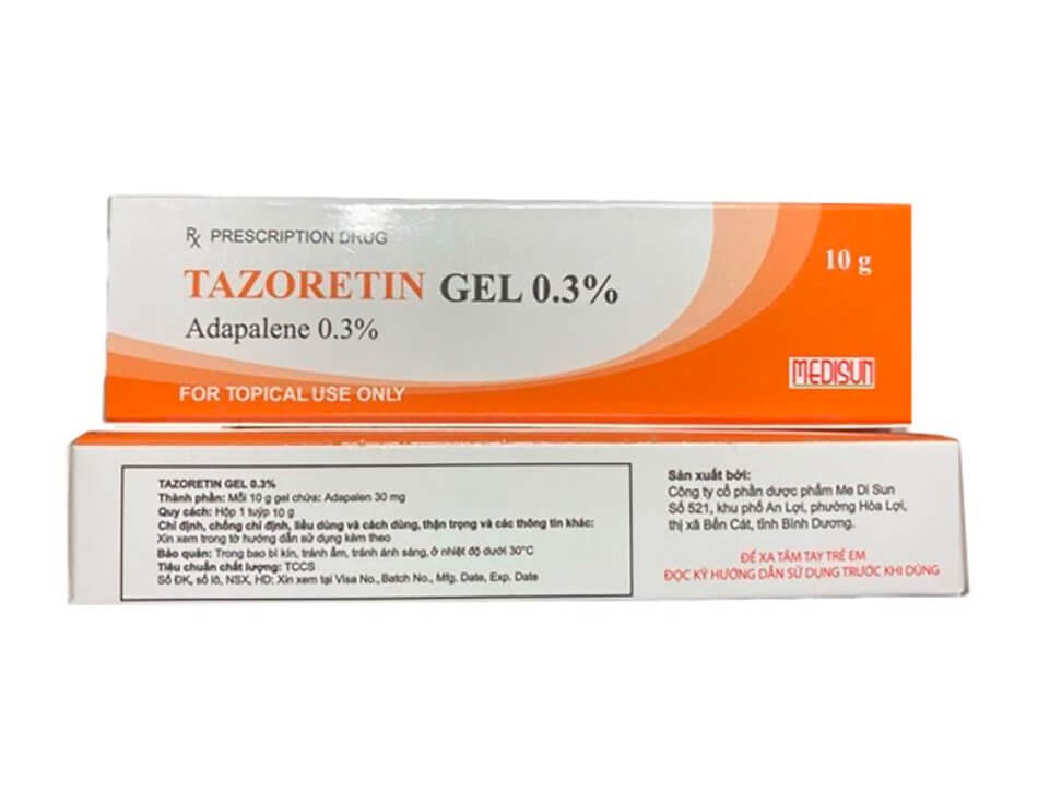 Tazoretin 0.3% gel công dụng giá bao nhiêu có trị mụn ẩn không hình 2