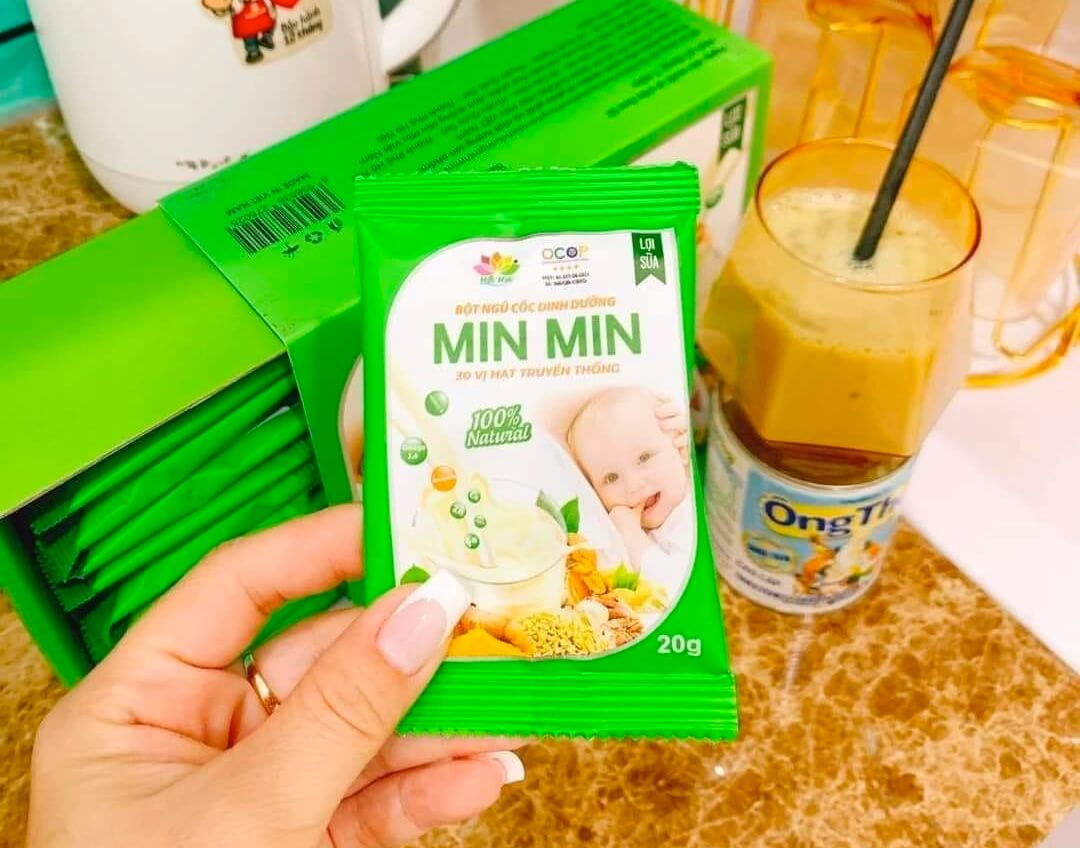 Cách pha ngũ cốc lợi sữa Minmin cho mẹ sau sinh hình 25