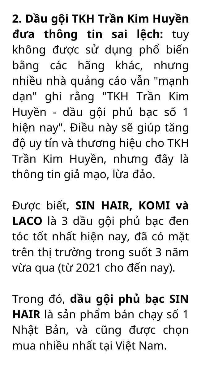 Dầu gội phủ bạc TKH TRần Kim Huyền nhược điểm hình 52