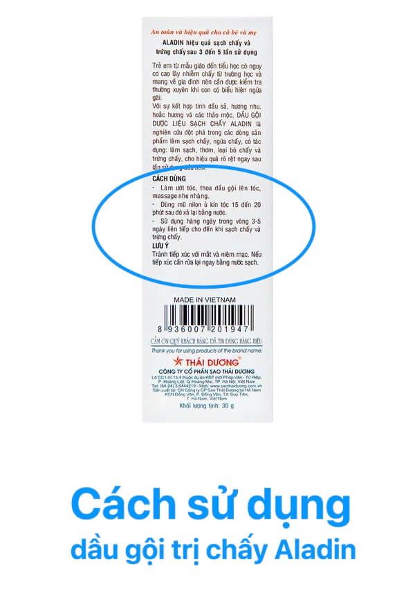 REVIEW dầu gội trị chấy Aladin có tốt không - của nước nào | Loại bỏ chấy, trứng chấy hiệu quả, tuýp 30g hình 2