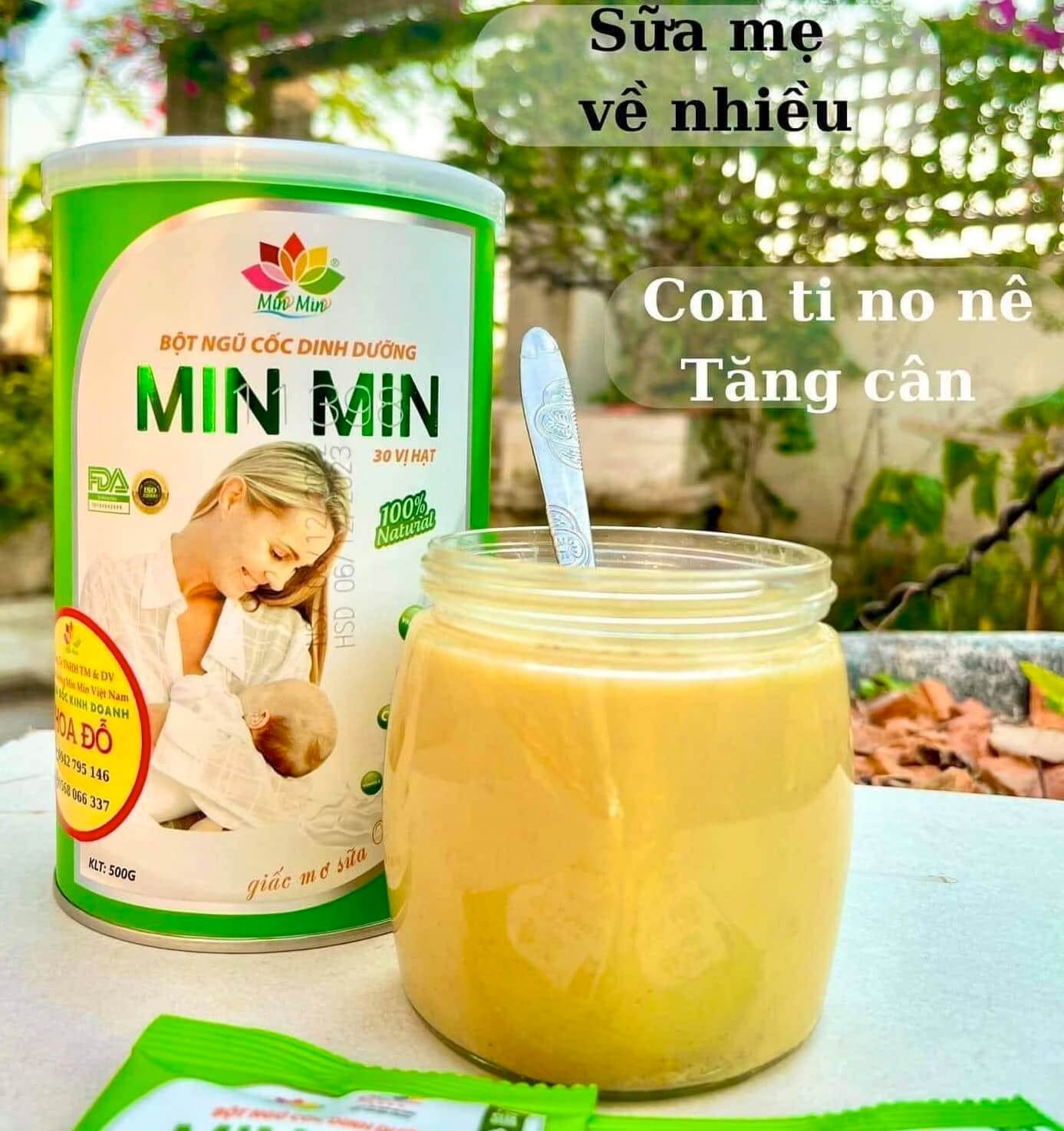 Review ngũ cốc lợi sữa Minmin cho mẹ sau sinh có tốt không, giá bao nhiêu hình 3