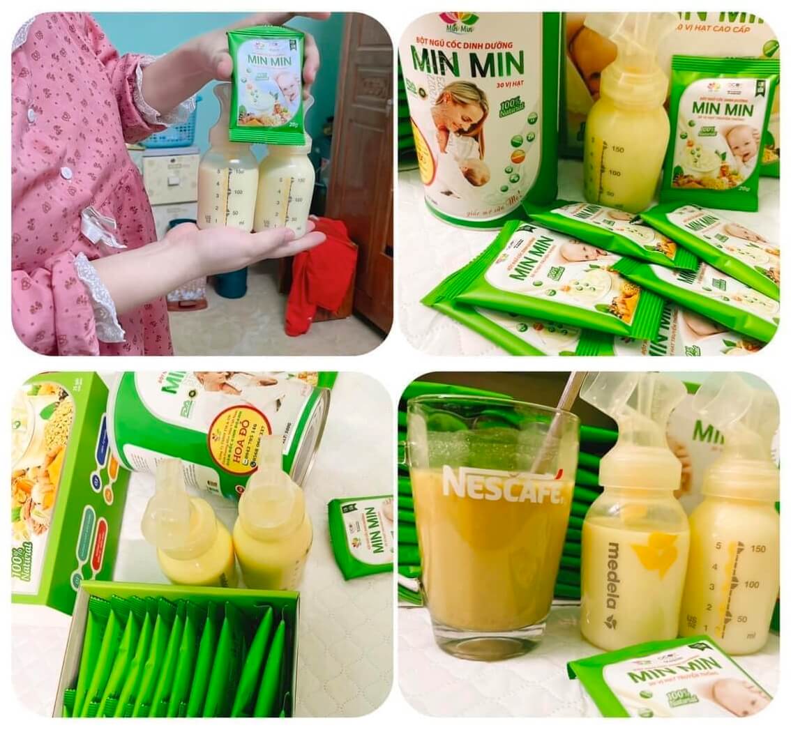 Review ngũ cốc lợi sữa Minmin cho mẹ sau sinh có tốt không, giá bao nhiêu hình 18