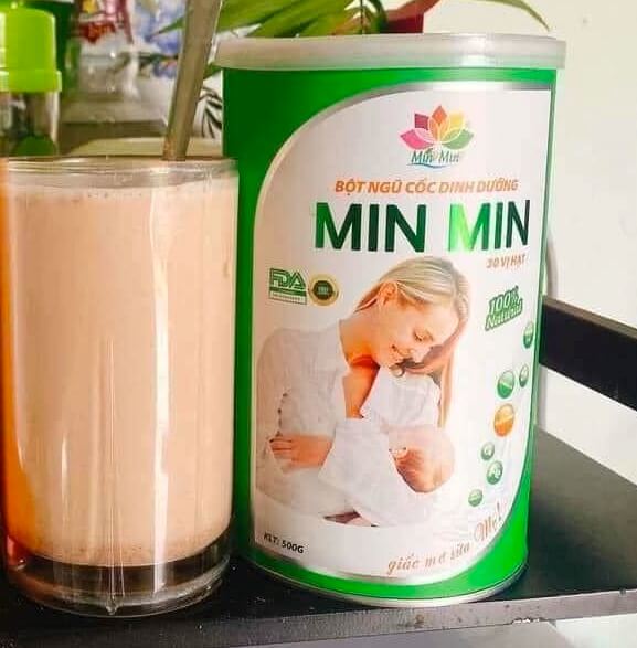 Review ngũ cốc lợi sữa Minmin cho mẹ sau sinh có tốt không, giá bao nhiêu hình 8