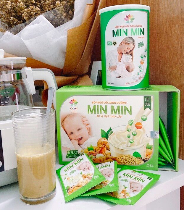 Review ngũ cốc lợi sữa Minmin cho mẹ sau sinh có tốt không, giá bao nhiêu hình 24