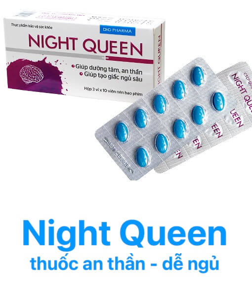 [Night Queen là thuốc gì - có tốt không] Sản phẩm giúp dưỡng tâm an thần, dễ ngủ hộp 30 viên hình 3