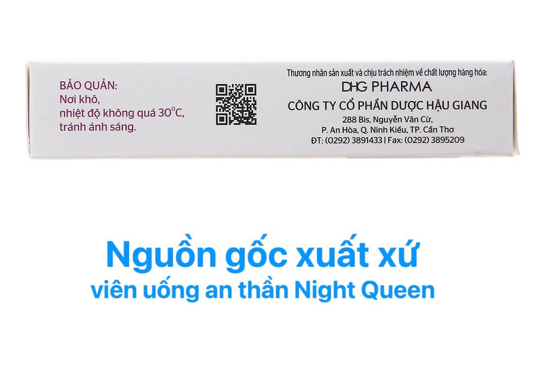 [Night Queen là thuốc gì - có tốt không] Sản phẩm giúp dưỡng tâm an thần, dễ ngủ hộp 30 viên hình 3