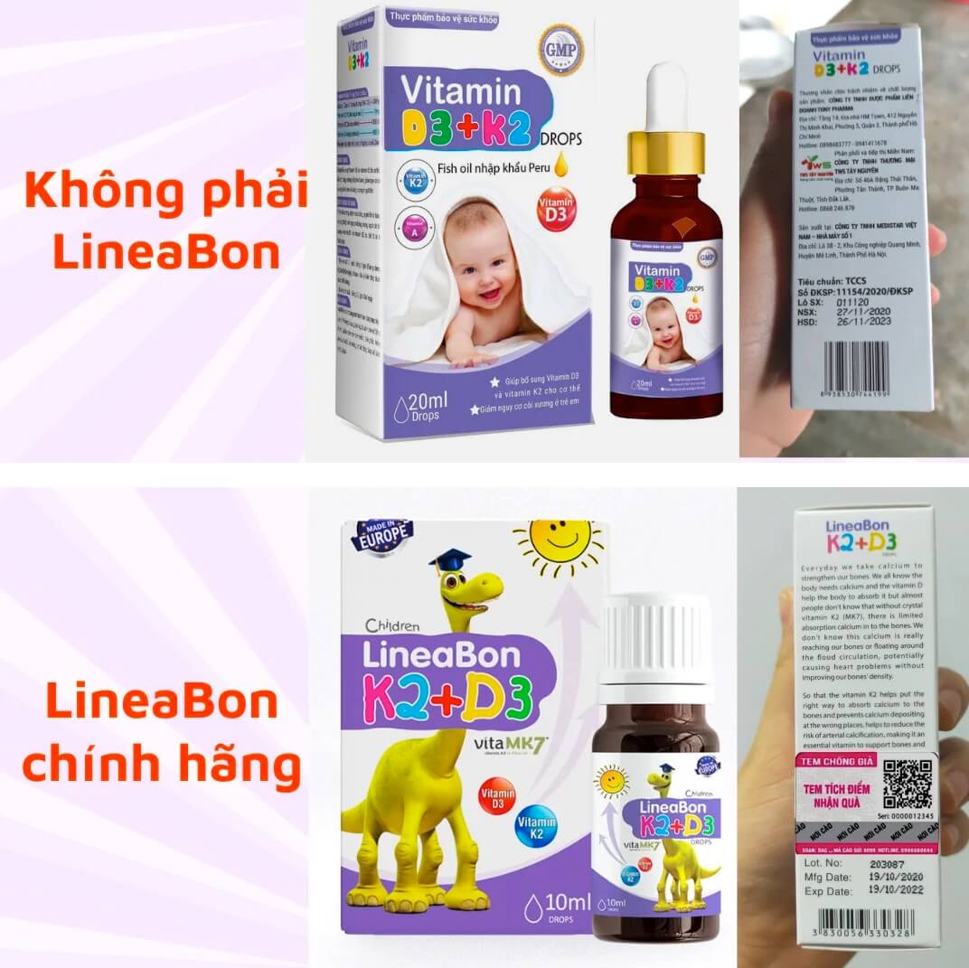 Lineabon K2 D3 cho trẻ sơ sinh có tốt không có tác dụng gì giá bao nhiêu hình 3