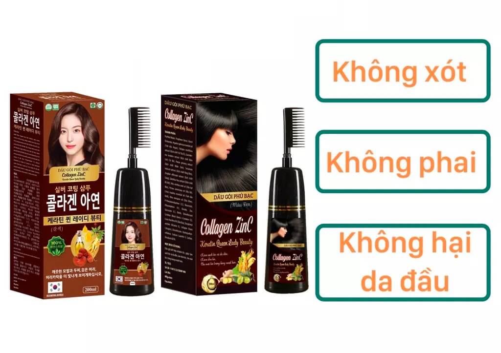 Dầu gội phủ bạc Collagen Zinc có tốt không giá bao nhiêu cách sử dụng hình 7