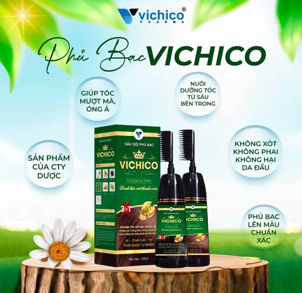 Dầu gội phủ bạc Vichico có tốt không giá bao nhiêu cách sử dụng hình 3