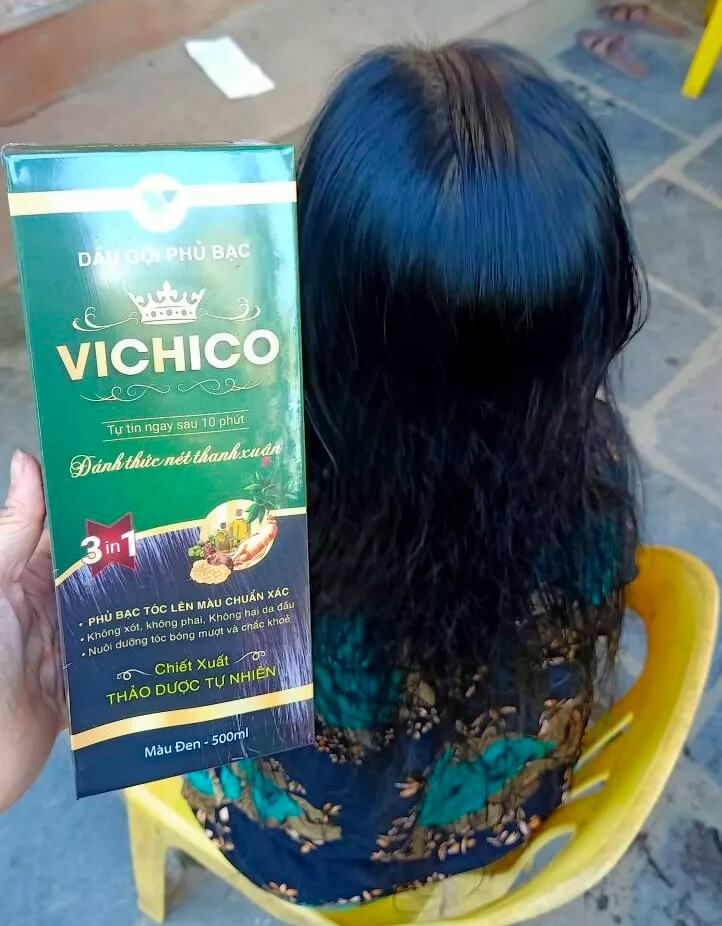 Dầu gội phủ bạc Vichico có tốt không giá bao nhiêu cách sử dụng hình 8