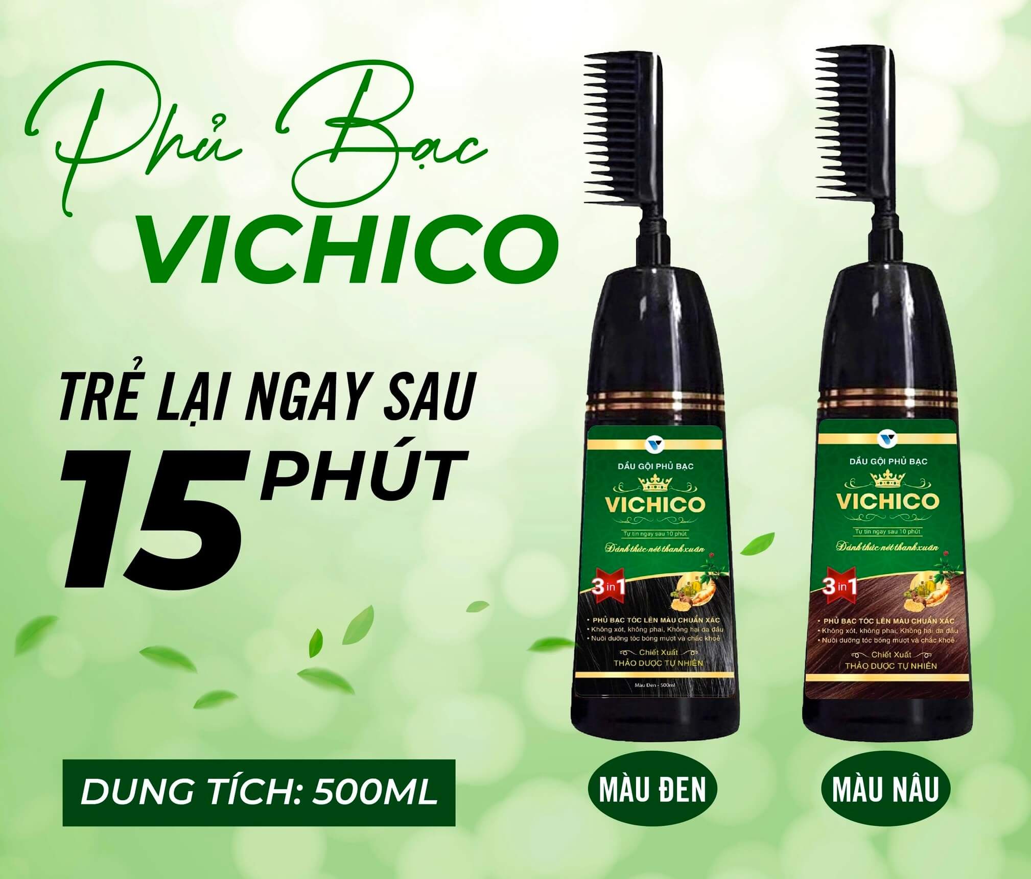 Dầu gội phủ bạc Vichico có tốt không giá bao nhiêu cách sử dụng hình 6