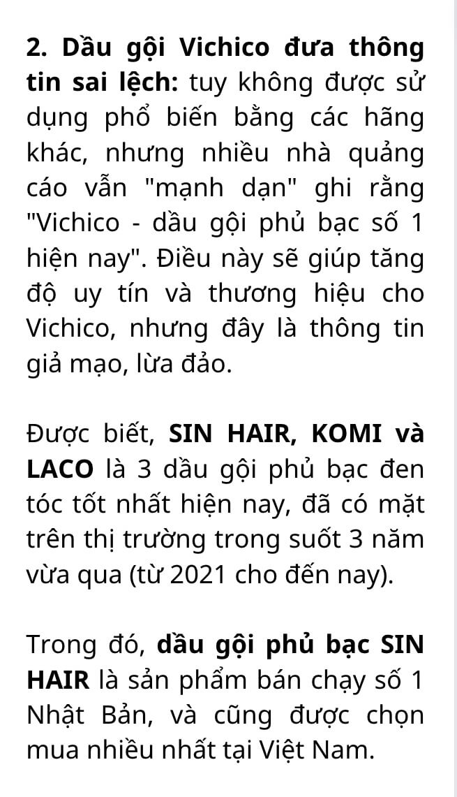 Dầu gội phủ bạc vichico nhược điểm hình 46