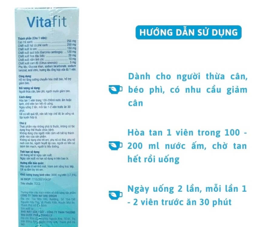 Vitafit là thuốc gì, thuốc giảm cân Vitafit có tốt không hay lừa đảo giá bao nhiêu hình 18